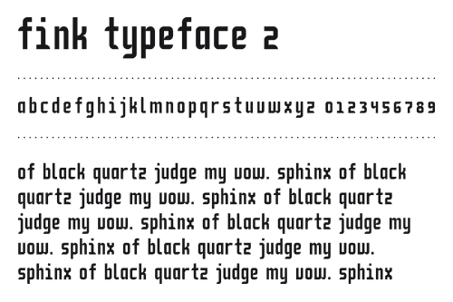 fink typeface II